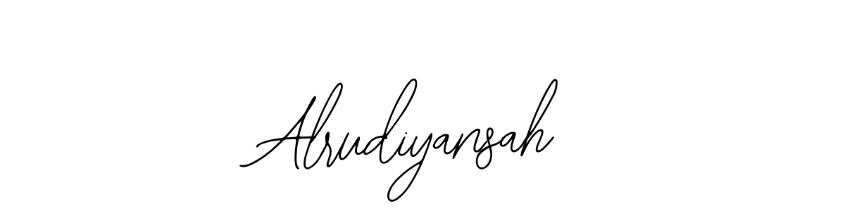 Make a beautiful signature design for name Alrudiyansah. Use this online signature maker to create a handwritten signature for free. Alrudiyansah signature style 12 images and pictures png
