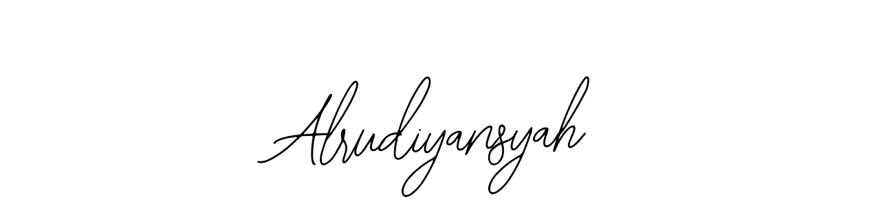 Make a beautiful signature design for name Alrudiyansyah. With this signature (Bearetta-2O07w) style, you can create a handwritten signature for free. Alrudiyansyah signature style 12 images and pictures png