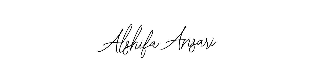 if you are searching for the best signature style for your name Alshifa Ansari. so please give up your signature search. here we have designed multiple signature styles  using Bearetta-2O07w. Alshifa Ansari signature style 12 images and pictures png