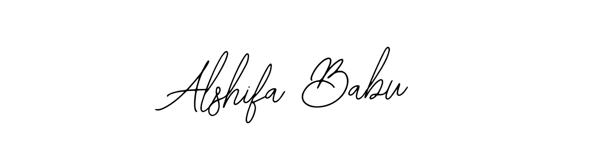The best way (Bearetta-2O07w) to make a short signature is to pick only two or three words in your name. The name Alshifa Babu include a total of six letters. For converting this name. Alshifa Babu signature style 12 images and pictures png