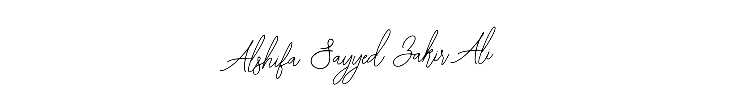 Design your own signature with our free online signature maker. With this signature software, you can create a handwritten (Bearetta-2O07w) signature for name Alshifa Sayyed Zakir Ali. Alshifa Sayyed Zakir Ali signature style 12 images and pictures png