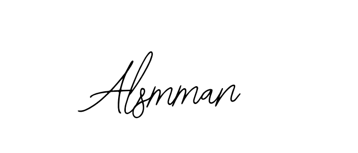 How to make Alsmman name signature. Use Bearetta-2O07w style for creating short signs online. This is the latest handwritten sign. Alsmman signature style 12 images and pictures png