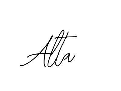 How to make Alta signature? Bearetta-2O07w is a professional autograph style. Create handwritten signature for Alta name. Alta signature style 12 images and pictures png