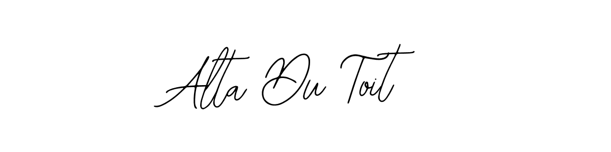 How to make Alta Du Toit signature? Bearetta-2O07w is a professional autograph style. Create handwritten signature for Alta Du Toit name. Alta Du Toit signature style 12 images and pictures png