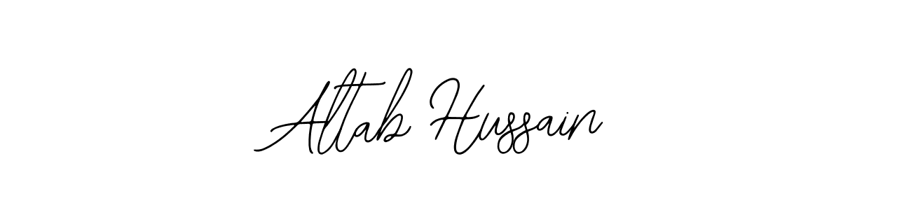 Use a signature maker to create a handwritten signature online. With this signature software, you can design (Bearetta-2O07w) your own signature for name Altab Hussain. Altab Hussain signature style 12 images and pictures png