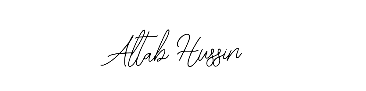 The best way (Bearetta-2O07w) to make a short signature is to pick only two or three words in your name. The name Altab Hussin include a total of six letters. For converting this name. Altab Hussin signature style 12 images and pictures png