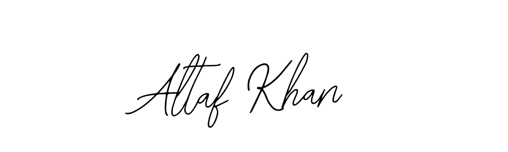 You should practise on your own different ways (Bearetta-2O07w) to write your name (Altaf Khan) in signature. don't let someone else do it for you. Altaf Khan signature style 12 images and pictures png