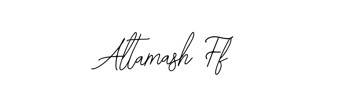 Use a signature maker to create a handwritten signature online. With this signature software, you can design (Bearetta-2O07w) your own signature for name Altamash Ff. Altamash Ff signature style 12 images and pictures png
