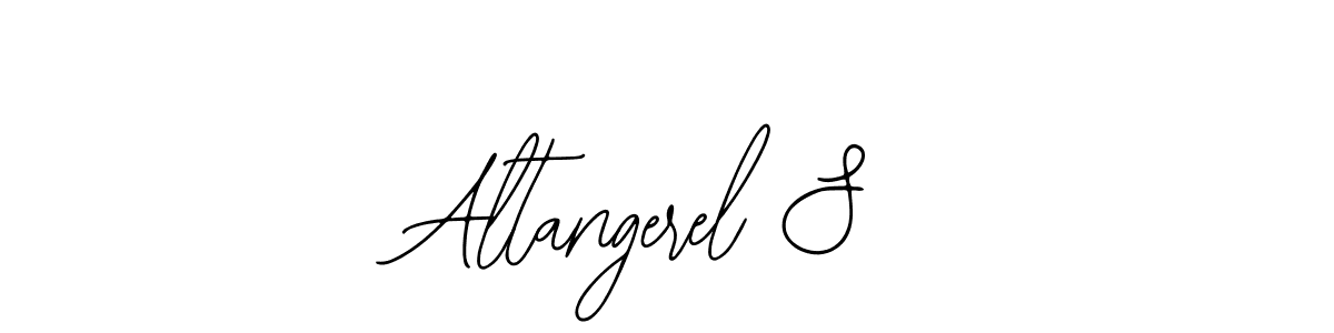 How to make Altangerel S name signature. Use Bearetta-2O07w style for creating short signs online. This is the latest handwritten sign. Altangerel S signature style 12 images and pictures png