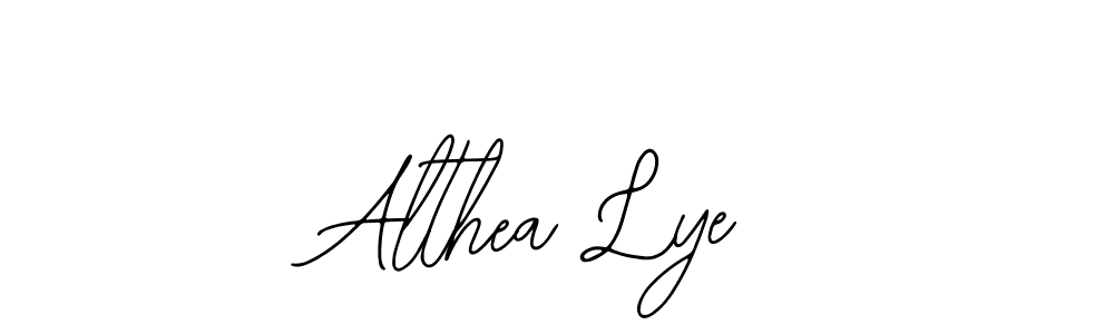 Also You can easily find your signature by using the search form. We will create Althea Lye name handwritten signature images for you free of cost using Bearetta-2O07w sign style. Althea Lye signature style 12 images and pictures png