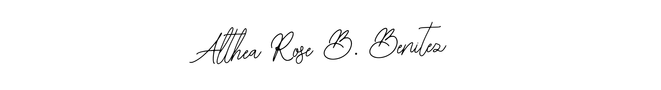 The best way (Bearetta-2O07w) to make a short signature is to pick only two or three words in your name. The name Althea Rose B. Benitez include a total of six letters. For converting this name. Althea Rose B. Benitez signature style 12 images and pictures png