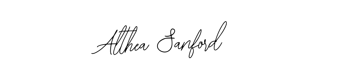 How to make Althea Sanford name signature. Use Bearetta-2O07w style for creating short signs online. This is the latest handwritten sign. Althea Sanford signature style 12 images and pictures png