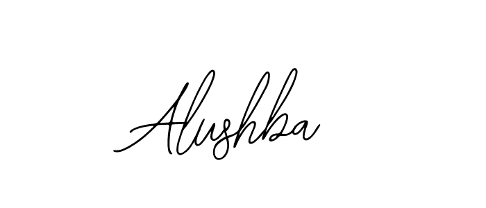 How to make Alushba signature? Bearetta-2O07w is a professional autograph style. Create handwritten signature for Alushba name. Alushba signature style 12 images and pictures png