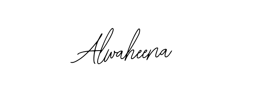 The best way (Bearetta-2O07w) to make a short signature is to pick only two or three words in your name. The name Alwaheena include a total of six letters. For converting this name. Alwaheena signature style 12 images and pictures png