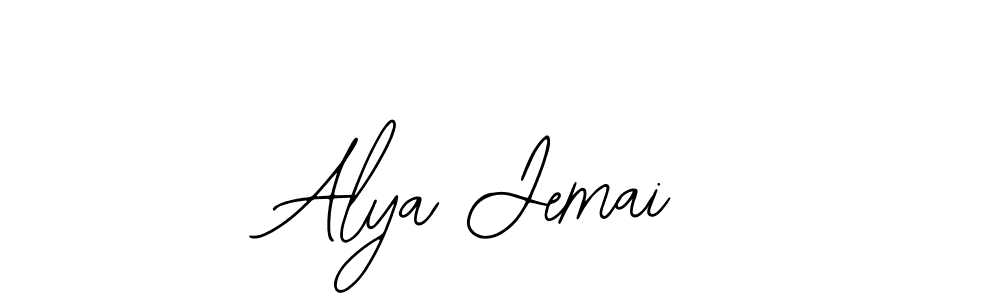 You should practise on your own different ways (Bearetta-2O07w) to write your name (Alya Jemai) in signature. don't let someone else do it for you. Alya Jemai signature style 12 images and pictures png