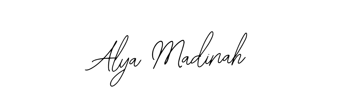 Make a beautiful signature design for name Alya Madinah. With this signature (Bearetta-2O07w) style, you can create a handwritten signature for free. Alya Madinah signature style 12 images and pictures png