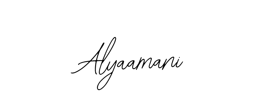 if you are searching for the best signature style for your name Alyaamani. so please give up your signature search. here we have designed multiple signature styles  using Bearetta-2O07w. Alyaamani signature style 12 images and pictures png