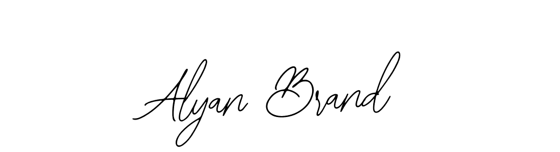 You should practise on your own different ways (Bearetta-2O07w) to write your name (Alyan Brand) in signature. don't let someone else do it for you. Alyan Brand signature style 12 images and pictures png