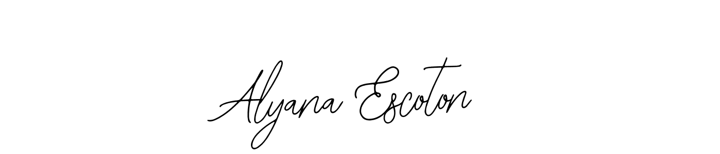 Design your own signature with our free online signature maker. With this signature software, you can create a handwritten (Bearetta-2O07w) signature for name Alyana Escoton. Alyana Escoton signature style 12 images and pictures png