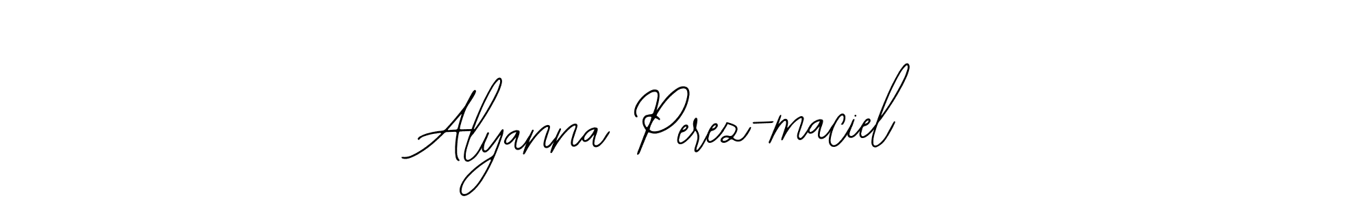 The best way (Bearetta-2O07w) to make a short signature is to pick only two or three words in your name. The name Alyanna Perez-maciel include a total of six letters. For converting this name. Alyanna Perez-maciel signature style 12 images and pictures png