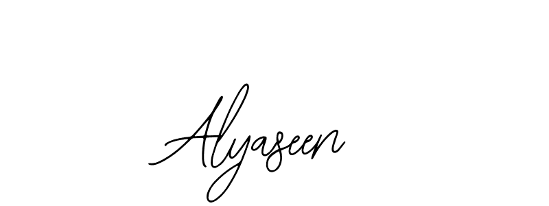 Design your own signature with our free online signature maker. With this signature software, you can create a handwritten (Bearetta-2O07w) signature for name Alyaseen. Alyaseen signature style 12 images and pictures png