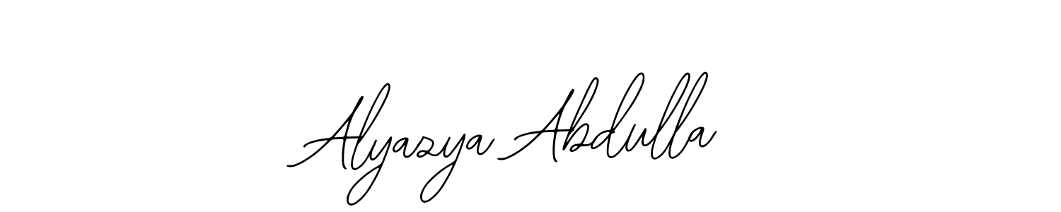 This is the best signature style for the Alyazya Abdulla name. Also you like these signature font (Bearetta-2O07w). Mix name signature. Alyazya Abdulla signature style 12 images and pictures png