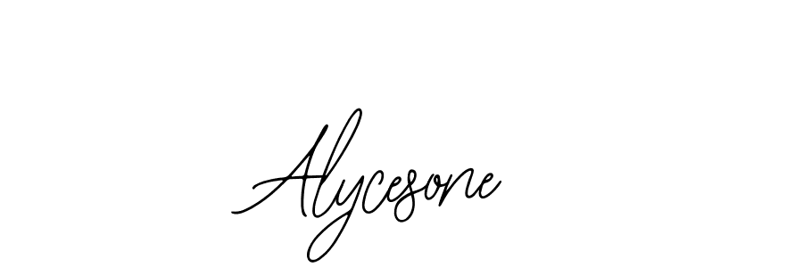 The best way (Bearetta-2O07w) to make a short signature is to pick only two or three words in your name. The name Alycesone include a total of six letters. For converting this name. Alycesone signature style 12 images and pictures png