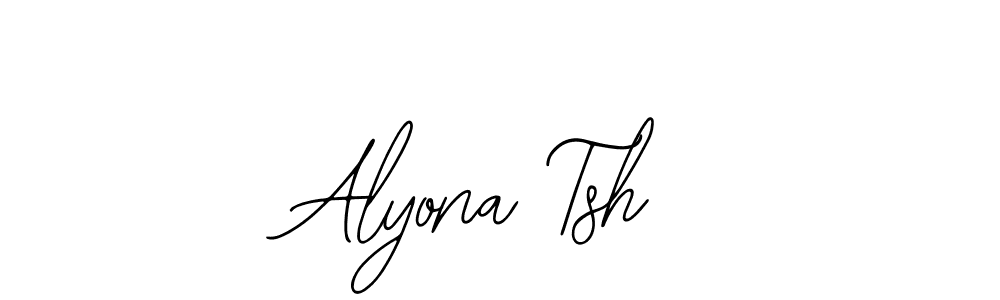 The best way (Bearetta-2O07w) to make a short signature is to pick only two or three words in your name. The name Alyona Tsh include a total of six letters. For converting this name. Alyona Tsh signature style 12 images and pictures png