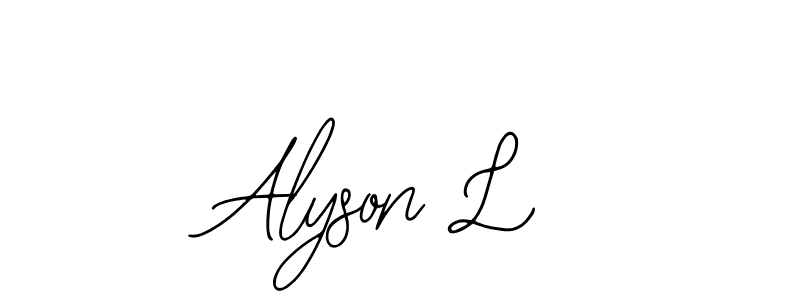 Once you've used our free online signature maker to create your best signature Bearetta-2O07w style, it's time to enjoy all of the benefits that Alyson L name signing documents. Alyson L signature style 12 images and pictures png