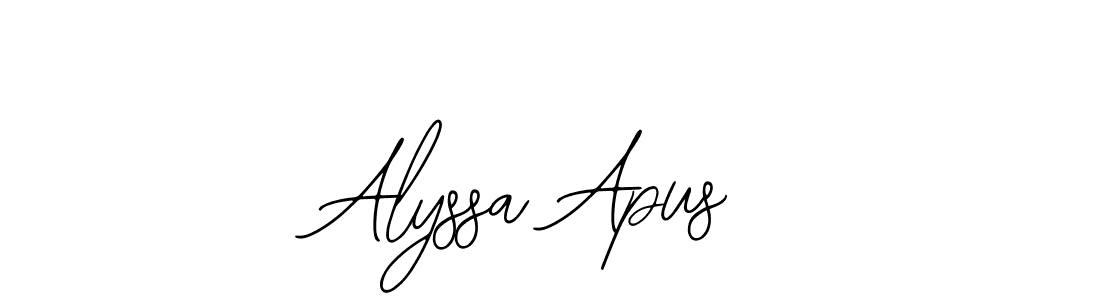 Similarly Bearetta-2O07w is the best handwritten signature design. Signature creator online .You can use it as an online autograph creator for name Alyssa Apus. Alyssa Apus signature style 12 images and pictures png