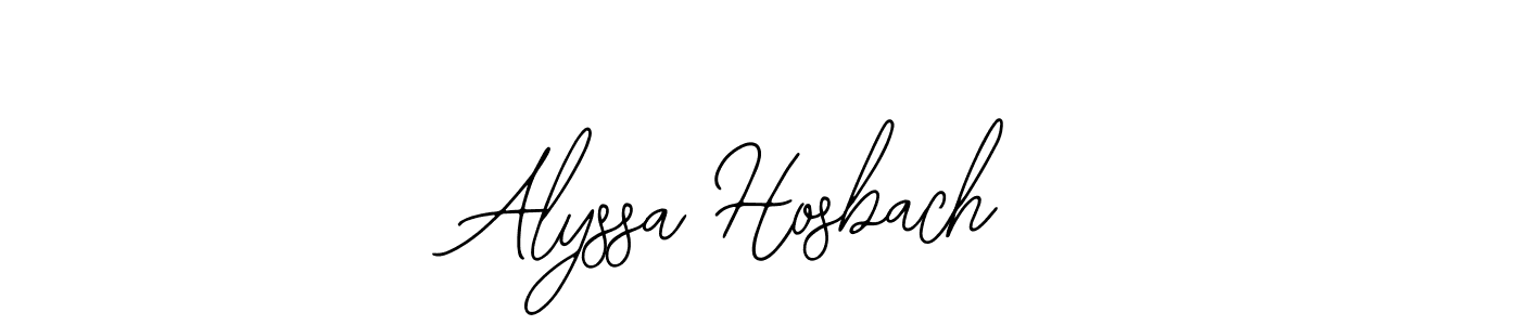 Bearetta-2O07w is a professional signature style that is perfect for those who want to add a touch of class to their signature. It is also a great choice for those who want to make their signature more unique. Get Alyssa Hosbach name to fancy signature for free. Alyssa Hosbach signature style 12 images and pictures png