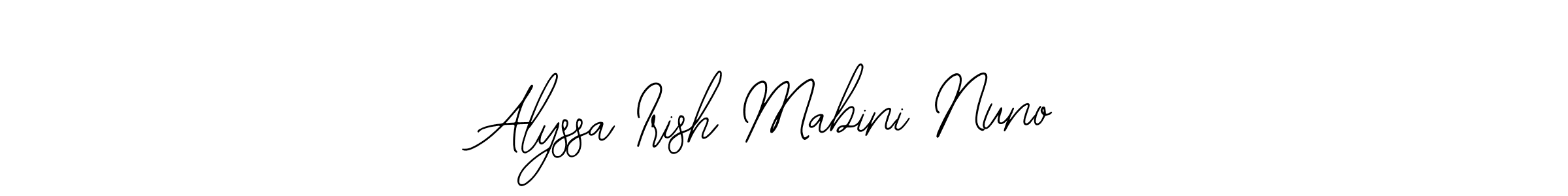 Use a signature maker to create a handwritten signature online. With this signature software, you can design (Bearetta-2O07w) your own signature for name Alyssa Irish Mabini Nuno. Alyssa Irish Mabini Nuno signature style 12 images and pictures png