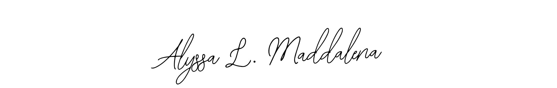 Make a beautiful signature design for name Alyssa L. Maddalena. Use this online signature maker to create a handwritten signature for free. Alyssa L. Maddalena signature style 12 images and pictures png