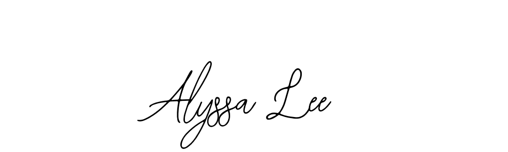 You should practise on your own different ways (Bearetta-2O07w) to write your name (Alyssa Lee) in signature. don't let someone else do it for you. Alyssa Lee signature style 12 images and pictures png