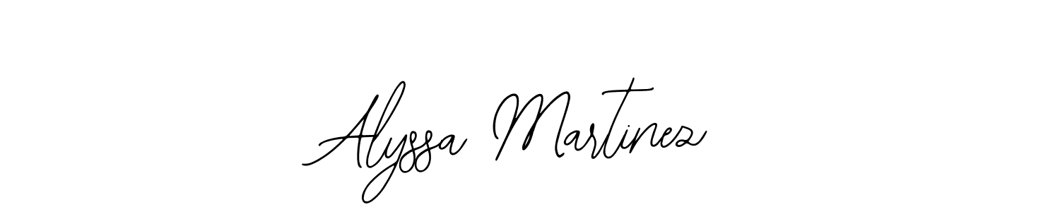 How to make Alyssa Martinez name signature. Use Bearetta-2O07w style for creating short signs online. This is the latest handwritten sign. Alyssa Martinez signature style 12 images and pictures png