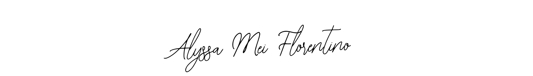 Use a signature maker to create a handwritten signature online. With this signature software, you can design (Bearetta-2O07w) your own signature for name Alyssa Mei Florentino. Alyssa Mei Florentino signature style 12 images and pictures png