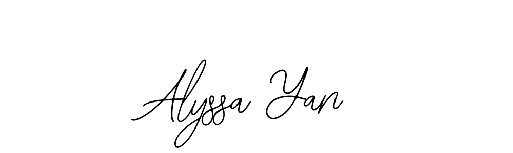 How to make Alyssa Yan signature? Bearetta-2O07w is a professional autograph style. Create handwritten signature for Alyssa Yan name. Alyssa Yan signature style 12 images and pictures png