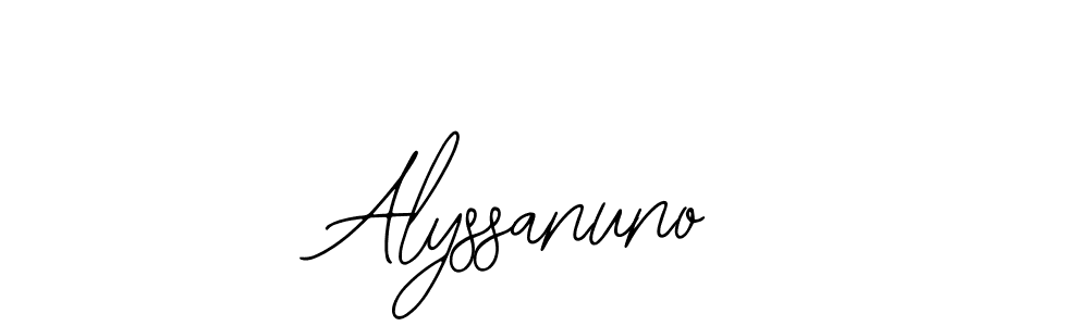 You should practise on your own different ways (Bearetta-2O07w) to write your name (Alyssanuno) in signature. don't let someone else do it for you. Alyssanuno signature style 12 images and pictures png