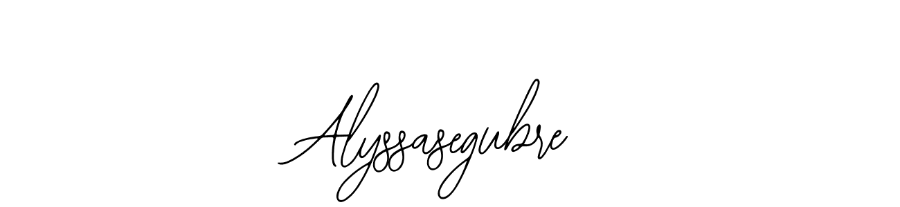 Similarly Bearetta-2O07w is the best handwritten signature design. Signature creator online .You can use it as an online autograph creator for name Alyssasegubre. Alyssasegubre signature style 12 images and pictures png