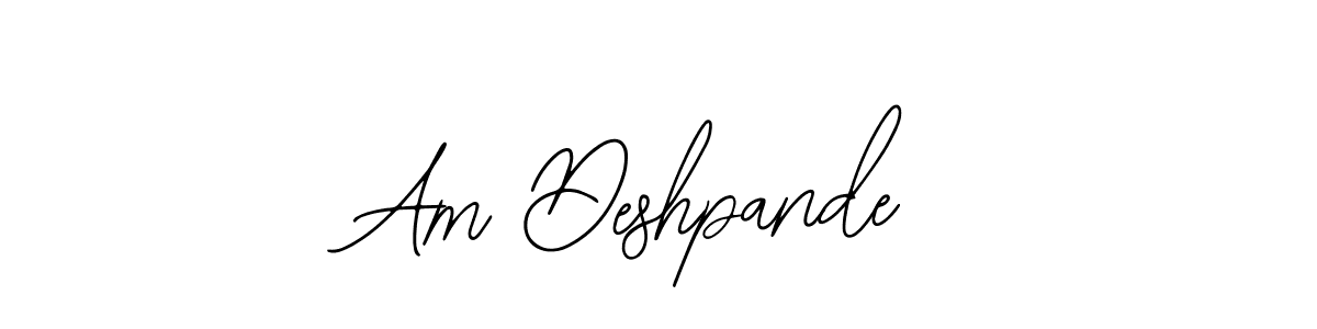 Bearetta-2O07w is a professional signature style that is perfect for those who want to add a touch of class to their signature. It is also a great choice for those who want to make their signature more unique. Get Am Deshpande name to fancy signature for free. Am Deshpande signature style 12 images and pictures png