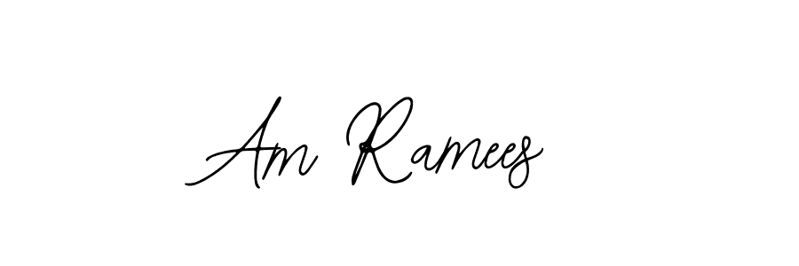 Also You can easily find your signature by using the search form. We will create Am Ramees name handwritten signature images for you free of cost using Bearetta-2O07w sign style. Am Ramees signature style 12 images and pictures png