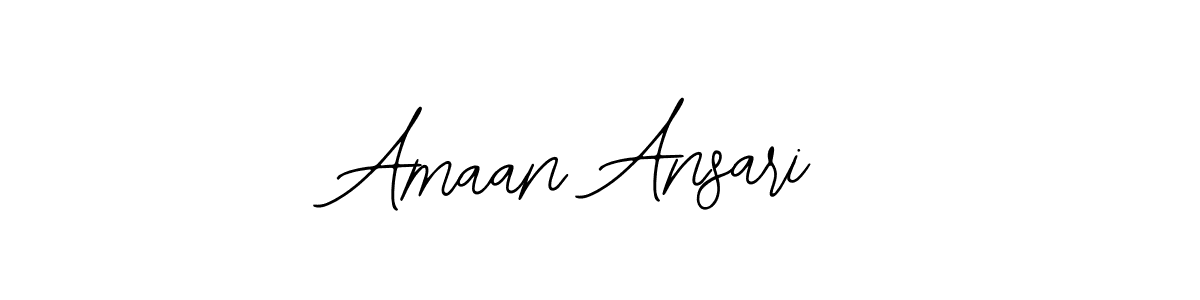 Use a signature maker to create a handwritten signature online. With this signature software, you can design (Bearetta-2O07w) your own signature for name Amaan Ansari. Amaan Ansari signature style 12 images and pictures png