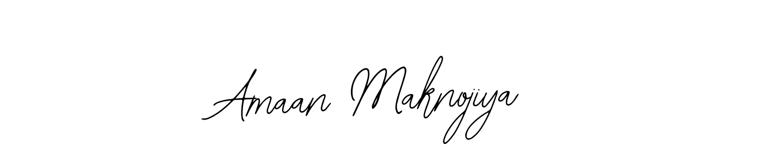 Similarly Bearetta-2O07w is the best handwritten signature design. Signature creator online .You can use it as an online autograph creator for name Amaan Maknojiya. Amaan Maknojiya signature style 12 images and pictures png