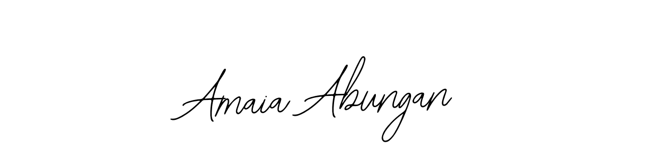 You should practise on your own different ways (Bearetta-2O07w) to write your name (Amaia Abungan) in signature. don't let someone else do it for you. Amaia Abungan signature style 12 images and pictures png