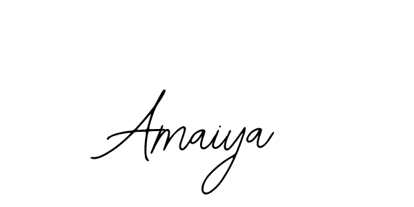 Design your own signature with our free online signature maker. With this signature software, you can create a handwritten (Bearetta-2O07w) signature for name Amaiya. Amaiya signature style 12 images and pictures png