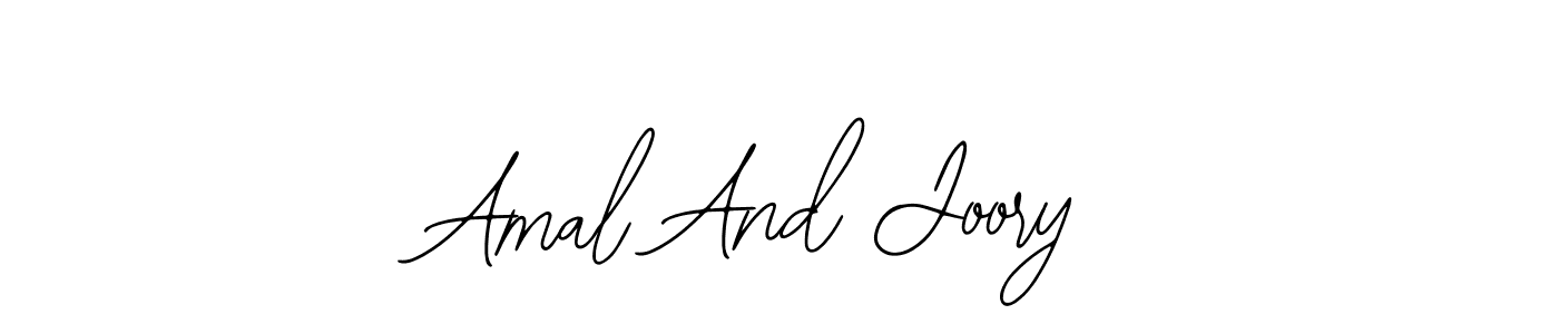 The best way (Bearetta-2O07w) to make a short signature is to pick only two or three words in your name. The name Amal And Joory include a total of six letters. For converting this name. Amal And Joory signature style 12 images and pictures png