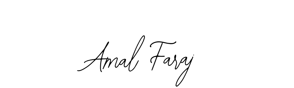 Use a signature maker to create a handwritten signature online. With this signature software, you can design (Bearetta-2O07w) your own signature for name Amal Faraj. Amal Faraj signature style 12 images and pictures png