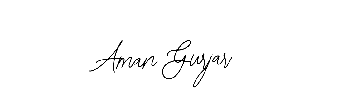 How to make Aman Gurjar name signature. Use Bearetta-2O07w style for creating short signs online. This is the latest handwritten sign. Aman Gurjar signature style 12 images and pictures png