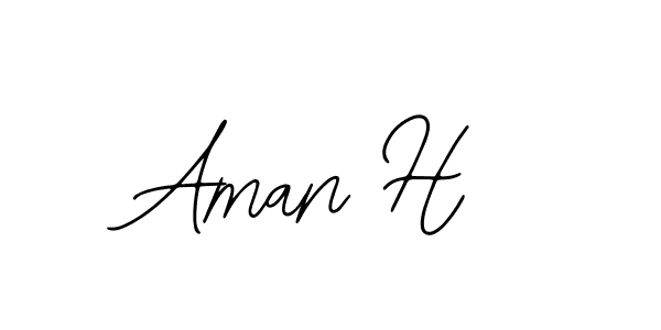 It looks lik you need a new signature style for name Aman H. Design unique handwritten (Bearetta-2O07w) signature with our free signature maker in just a few clicks. Aman H signature style 12 images and pictures png