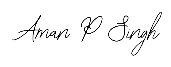 The Bearetta-2O07w typeface gives name Aman P Singh a refined look. Suitable for certificates, diplomas, and official verification. Aman P Singh signature style 12 images and pictures png